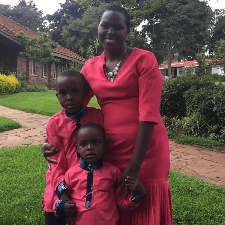 Irene N. Kioko with Kids